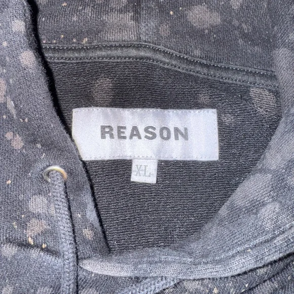 🔥 REASON CLOTHING BRAND MENS INDIAN CHIEF HEAD SKULL PAINT SPLASH HOODIE XL 🔥 - Picture 6 of 7